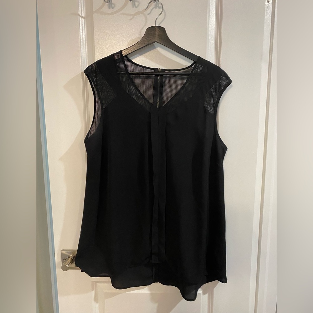 Mesh Yolk Tank Top Tunic